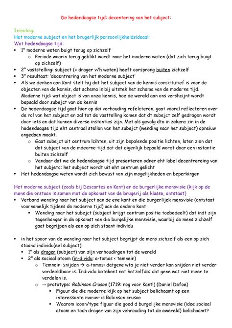 De Hedendaagse Tijd Samenvatting Wijsbegeerte De Hedendaagse Tijd