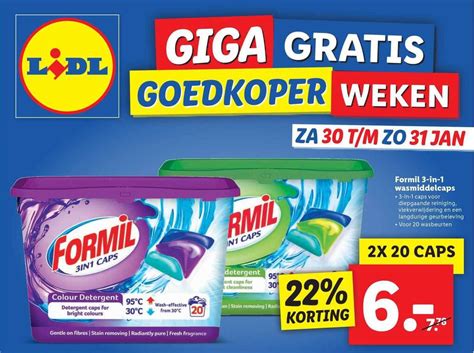 Formil 3 In 1 Wasmiddelcaps Aanbieding Bij Lidl