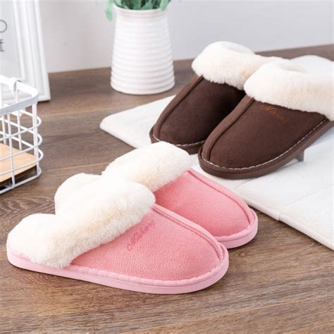 Womens Fluffy Slipper Warm Plush House Slip On