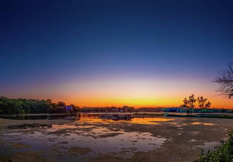 Sunset Panorama at Lakefront Park Photograph by Andrew Jenks - Fine Art America