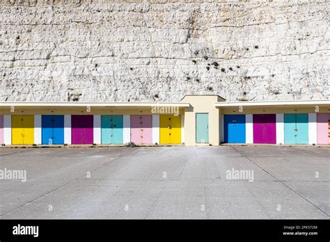 Colourful Beach Huts Stock Photo Alamy