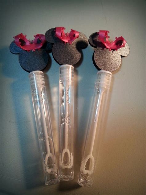 12 Minnie Mouse Party Favor Bubble Wands By Fancifulfavorsnmore