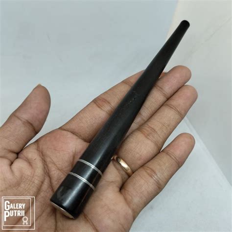 Pipa Once Pipa Rokok Kayu Kelor Hitam Model Kerucut Cm P