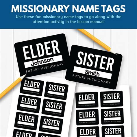 Lds Missionary Name Tag Free Printable