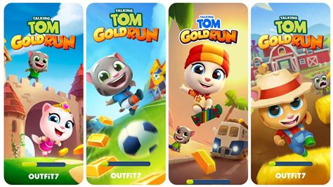 Talking Tom Gold Run Ancient World Update Vs Football Update Vs Skate