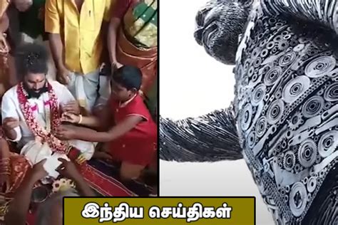 பிரதமர் மோடிக்கு 14 அடியில் சிலை தாயின் திருமணத்திற்கு தாலி எடுத்துக்