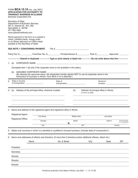 Bca 13 15 Form Fill Out Printable PDF Forms Online