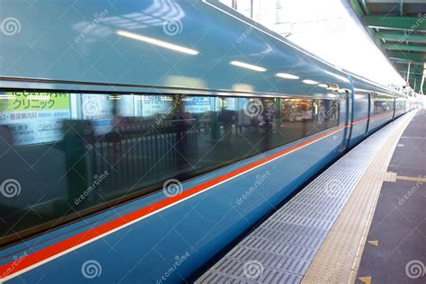 Motion Blur Of A Modern High Speed Train Stock Photo Image Of Public