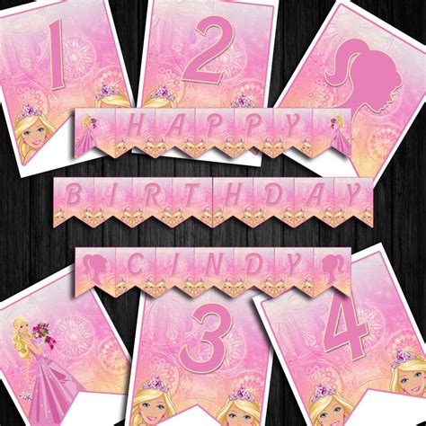 Barbie Bunting Barbie Party Banner Instant Download Party | Etsy