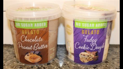 Sundae Shoppe ALDI No Sugar Added Gelato Chocolate Peanut Butter