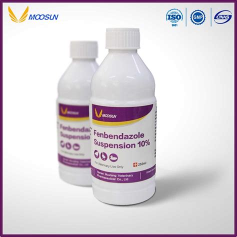 Gmp Iso Veterinary Drug Antiparasitic Fenbendazole Suspension For