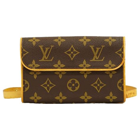 Louis Vuitton Pochette Florentine Brown Cloth Ref Joli Closet