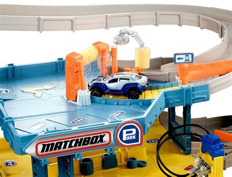 Matchbox Car Garage Playset Gas Pump Station Tow Truck Ramp Parking Play Set Kit - Play Sets