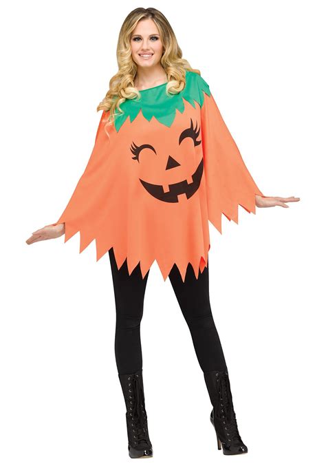 Women's Pumpkin Poncho