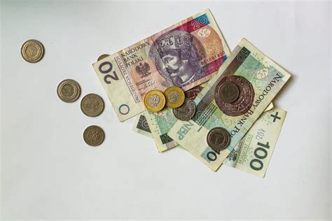 Polskie Pieni Dze Monety Banknoty I Obraz Stock Obraz Z O Onej Z