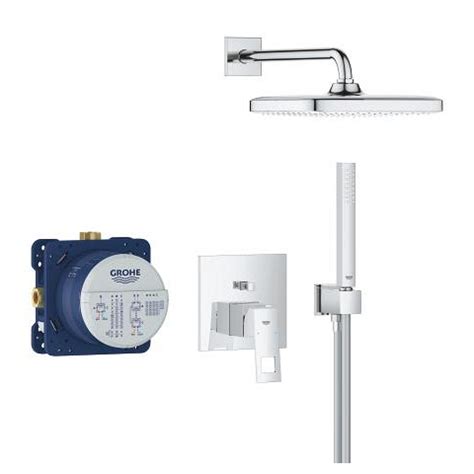 Eurocube Concealed Shower System With Tempesta Cube Grohe