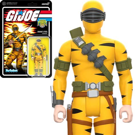 G I Joe Tiger Force Snake Eyes 3 3 4 Inch ReAction Figure