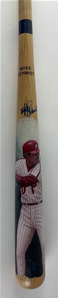 Lot Detail Mike Schmidt Signed Custom Hand Painted Big Stick Bat Bas