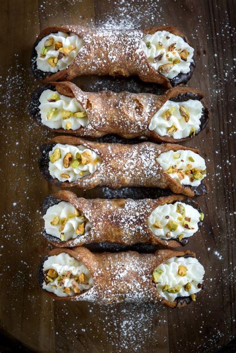 Traditional Italian Dessert Cannoli Stock Image - Image of chocolate ...