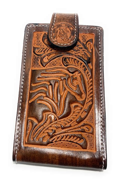 Western Cell Phone Case Heavy Duty Genuine Leather Cowboy Etsy