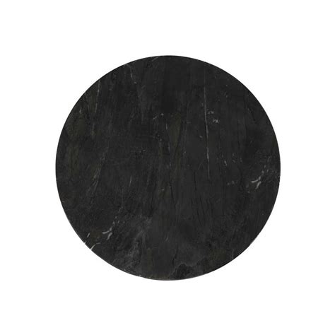 Table Basse Ronde Marbre Noir Blanc Taille M JAMINA