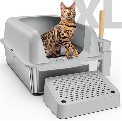 Amazon Stainless Steel Litter Box With Lid Extra Large Cat Litter