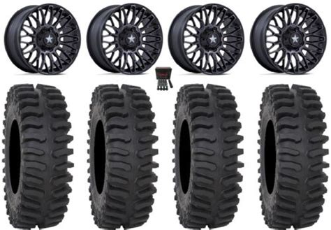 MSA Clubber 14 Wheels Black DDT 32 XT400 Tires Can Am Defender EBay