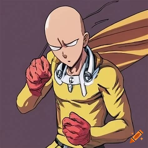 One Punch Man Saitama Artwork On Craiyon