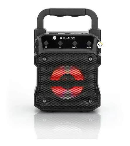 Parlante Bluetooth Rgb Recargable Portable Radio Kts1092 Cuotas Sin