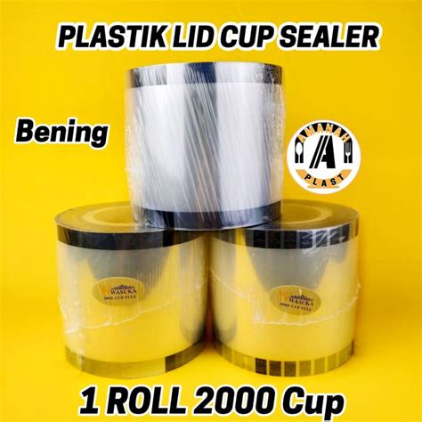 PLASTIK LID SEALER CUP 2000CUP TUTUP GELAS PLASTIK POLOS BUAH KARTUN