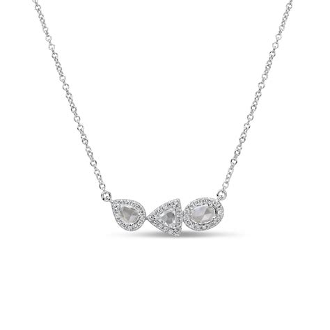 Dilamani Jewelry Rose Cut Diamond Pendant Necklace