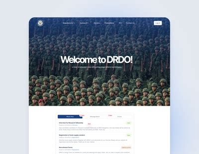 DRDO Homepage design by Deepak Bhatt on Dribbble