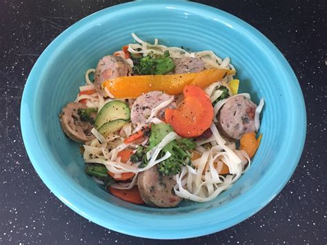 5g Net Carb Sausage And Noodle Stir Fry Recipe In Comments R Ketorecipes