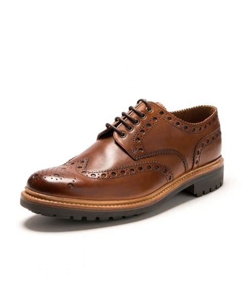 Grenson Deep Tan Archie Brogue In Brown For Men Lyst