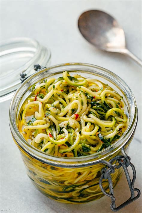 Marinated Zucchini Noodles Recipe – Pickled Zucchini Noodles Recipe — Eatwell101