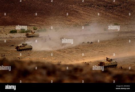 Tanks Advance As They Take Part In Joint Jordan US Maneuvers During The