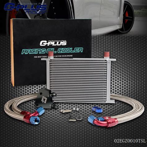 Row Engine Oil Cooler Kit Sandwich Plate Fit For Ls Ls Ls