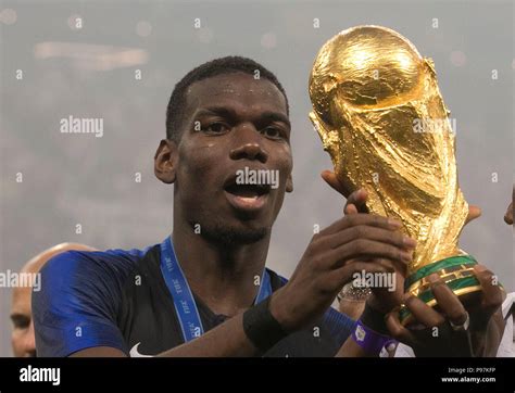 France S Paul Pogba Celebrates With The Trophy After Winning The FIFA