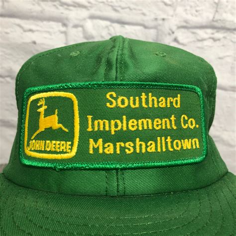 Vintage 80s John Deere Large Patch Snapback Trucker Hat By Louisville Mfg Co Shop Thrilling