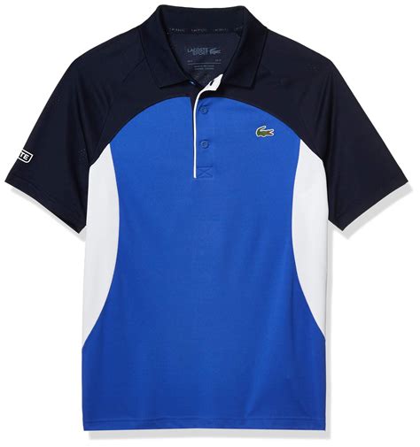 Lacoste Synthetic Sport Short Sleeve Colorblock Ultra Dry Polo Shirt In