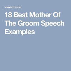 15 Mother of the groom speech examples ideas | groom speech examples ...