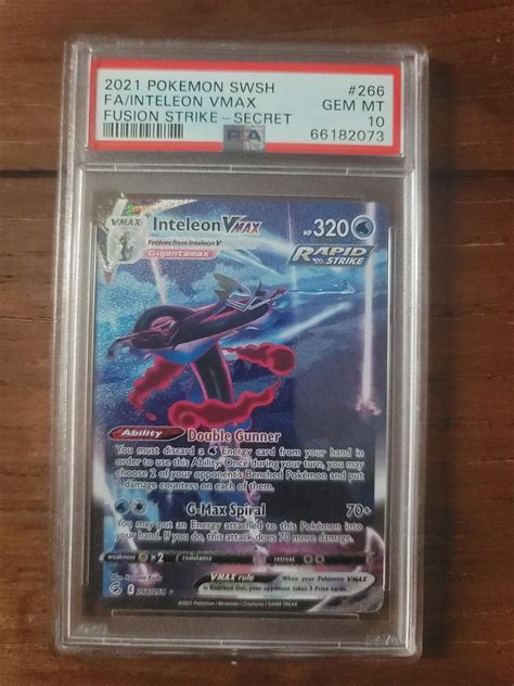 PSA 10 Inteleon Vmax Fusion Strike 266 Full Art Secret Rare Alternate