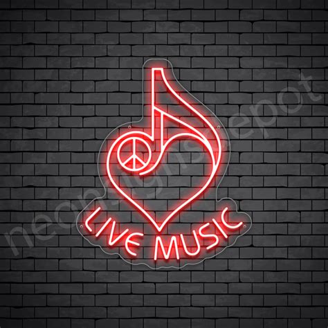 Live Music V Neon Sign Neon Signs Depot