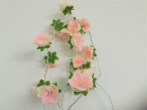 Shabby Chic Fairy Lights Rose Fairy Lights In Peach With A Etsy