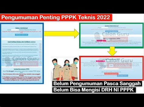 RESMI Pengumuman Pasca Sanggah PPPK Teknis Jadwal Pengisian DRH PPPK