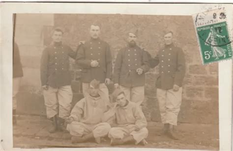 Cpa Militaria Carte Photo Groupe Militaires Eur Picclick Fr