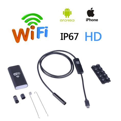 Hd Wifi Wireless Endoscope Snake Inspection Camera Mm Lens Ip