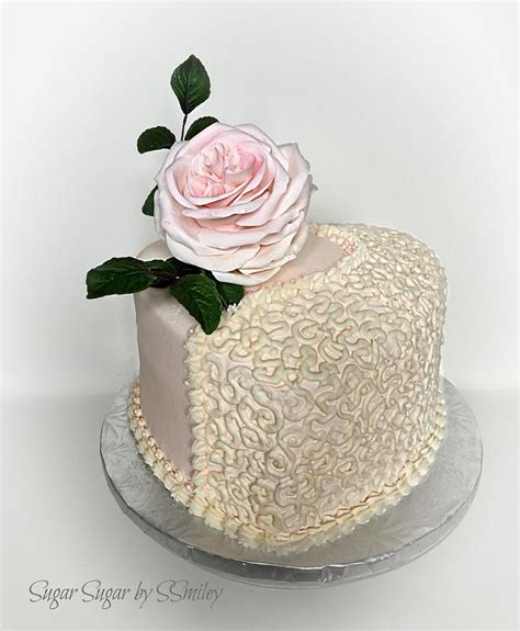 Cornelia Lace Wedding Cake Decorated Cake By Sandra CakesDecor