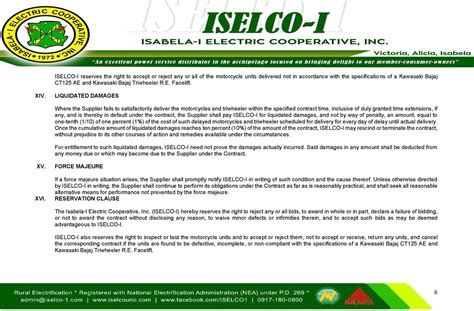 Iselco Uno Simplified Bidding No Series Of Supply And