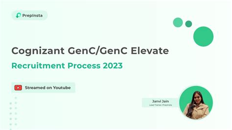 Cognizant GenC GenC Elevate Recruitment Process 2023 YouTube